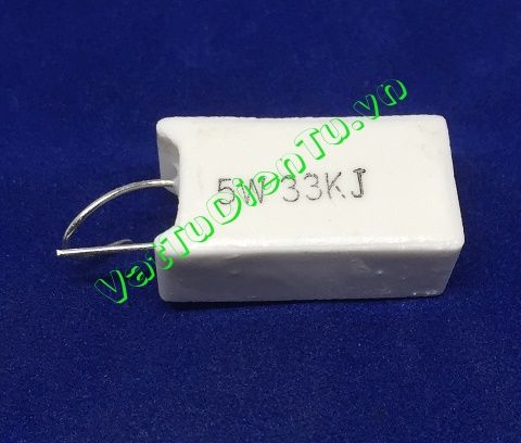 RX27-33K5W Điện trở sứ 33K 5W 33K5W33KJ RX27 5% 2 chân 1 đầu