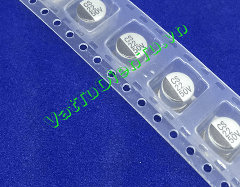 Tụ nhôm dán 22UF 50V 22UF50V22UF SMD 6.3x5.4MM