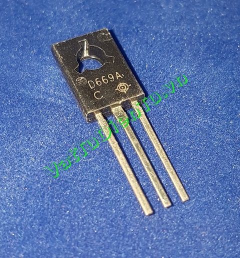 D669A B649A 2SD669A 2SB649A TO126 NPN PNP Transistor 1.5A 160V; Mã: 2SD669A; Kiểu chân: cắm