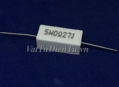 SQP-5W-0.27R-J Điện trở 0.27R 5W 0.27R 5%, trở sứ hình chữ nhật, nằm ngang
