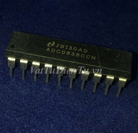 ADC0838CCN DIP20 IC Chuyển đổi, 8-Bit Serial I/O A/D Converters with Multiplexer Options