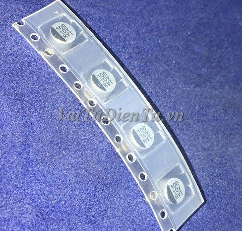 Tụ nhôm dán 100uF 10V SMD 6.3x5.4mm