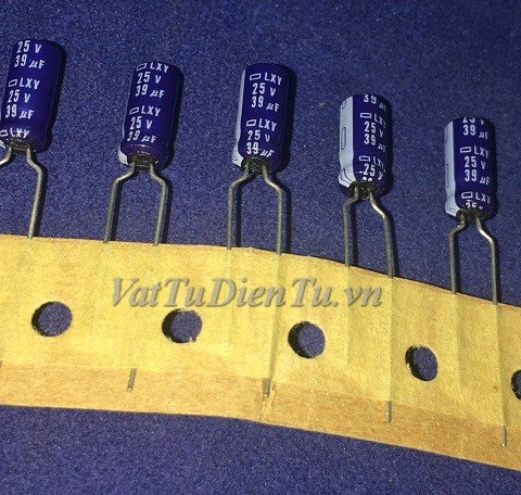 Tụ hóa 39uF 25V 39uF25V39uF LXY 5x11mm