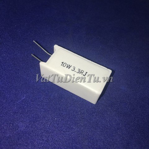 RX27-5-10W-3.3RJ Điện trở 3.3R 10W 3.3R (3R3 10W 3R3) 5% trở sứ hình chữ nhật dọc