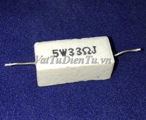 SQP-5W-33R-J Điện trở 33R 5W 33R 5% trở sứ hình chữ nhật, nằm ngang.