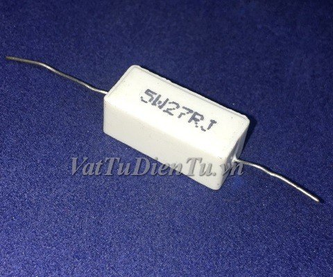 SQP-5W-27R-J Điện trở 27R 5W 27R 5% trở sứ hình chữ nhật, nằm ngang