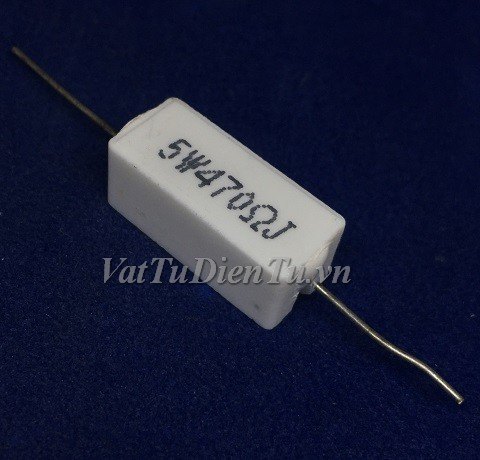 SQP-5W-470R-J Điện trở 470R 5W 470R 5% trở sứ hình chữ nhật, nằm ngang.