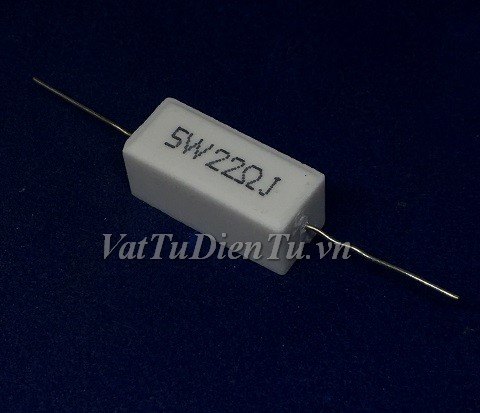 SQP-5W-22R-J Điện trở 22R 5W 22R 5% trở sứ hình chữ nhật, nằm ngang