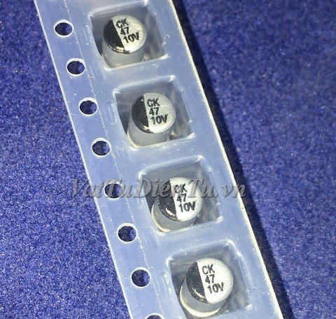 Tụ nhôm dán 47uF 10V 47uF10V47UF 4x5.4mm