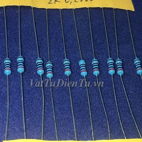 Điện trở 2K 0.25W (2K 1/4W)