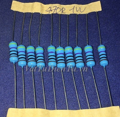 Điện trở 470R 1W 470R1W470R sai số 1%;