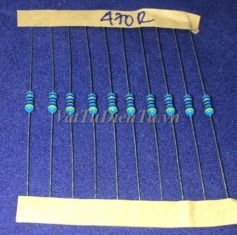 Điện trở 470R 0.25W 470R0.25W470R sai số 1%