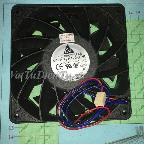 Delta FFB1224EHE-AM52 12038 Cooling Fan – 120x120x38mm – 12cm – DC 24V 1.5A 3-Wire