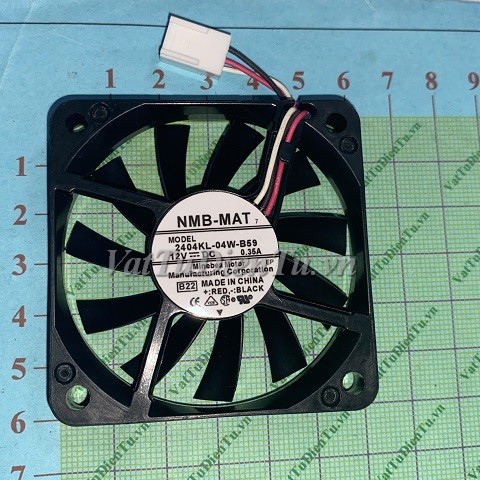 thumbnail image 2 of NMB 2404KL-04W-B59 12V 0.35A 6cm Ultra Thin DC Cooling Fan - New 2 of 4