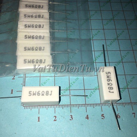 SQP-5W-6R8-J Điện trở 6.8R 5W 6.8R 5% trở sứ hình chữ nhật, nằm ngang