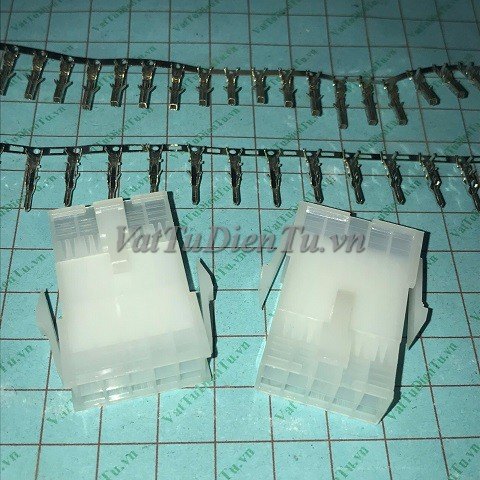 5557 5559 10P Connector 10P 2x5P 10.2mm cả bộ đực+cái+chân cắm sắt (terminal), đầu cắm 10 chân, Jack 10 chân, giắc 10 chân