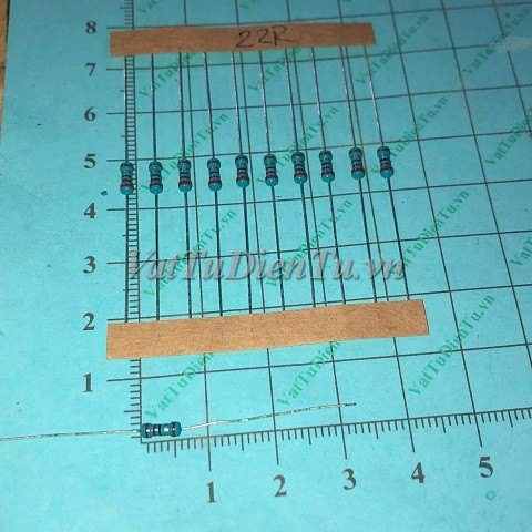 Điện trở 22R 0.25W 22R0.25W22R 1/4W 1%