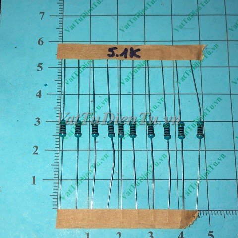 Điện trở 5.1K 0.25W 5.1K0.25W5.1K 1/4W 1%