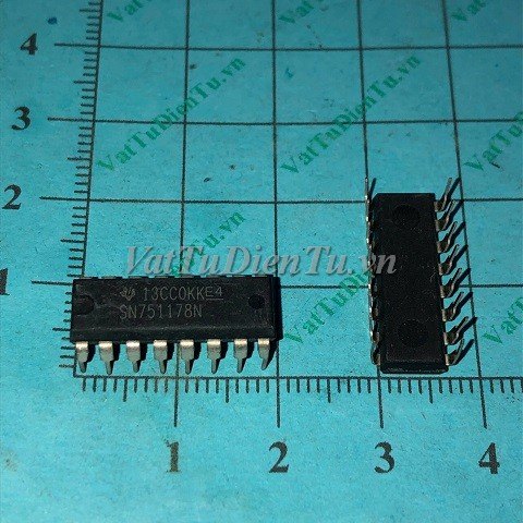SN751178N DIP16 IC truyền thông, Dual Transmitter/Receiver RS-422/RS-48