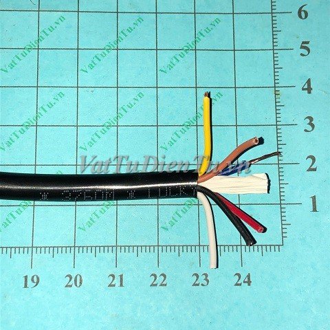 Dây cáp chống nhiễu 6 sợi 0.3mm2, dây cáp 6 lõi, dây cáp tín hiệu 6 sợi, dây cáp chống nhiễu 6 sợi