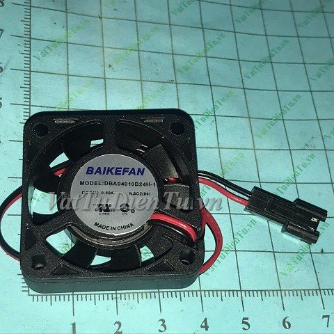DBA04010B24H-1 Quạt tản nhiệt 24V 0.09A 40x40x10mm BAIKEFAN 2 dây đầu cắm E1