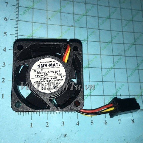 1608VL-05W-B49 Quạt tản nhiệt 24V 0.07A 40x40x20mm NMB 3 dây đầu cắm Fanuc