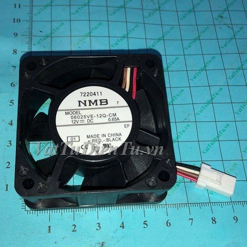 06025VE-12Q-CM Quạt tản nhiệt 12V 0.65A 60x60x25mm NMB 4 dây