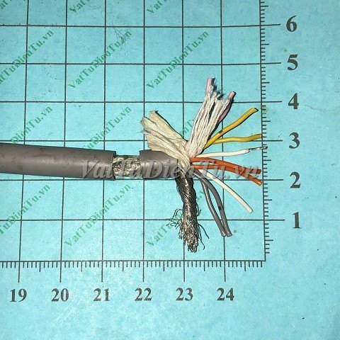 Dây cáp chống nhiễu 10 sợi 0.3mm², dây tín hiệu 10 lõi, màu xám