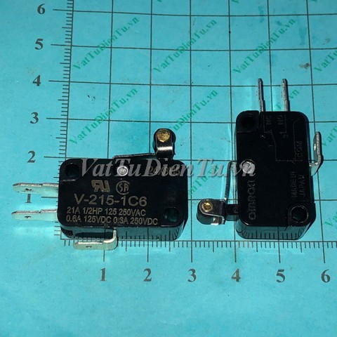 V-215-1C6 Công tắc hành trình có bánh xe 250VAC 21A Limit switch OMRON