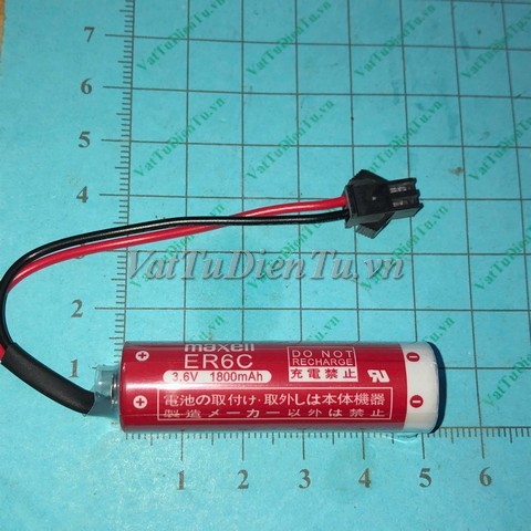 ER6C AA 3.6V F2-40BL Pin nuôi nguồn PIN 3.6V cho PLC FX1N FX2N đầu cắm đen
