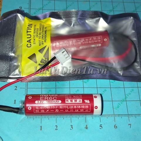 ER6C AA 3.6V F2-40BL Pin nuôi nguồn PIN 3.6V PLC FX1N FX2N đầu cắm trắng