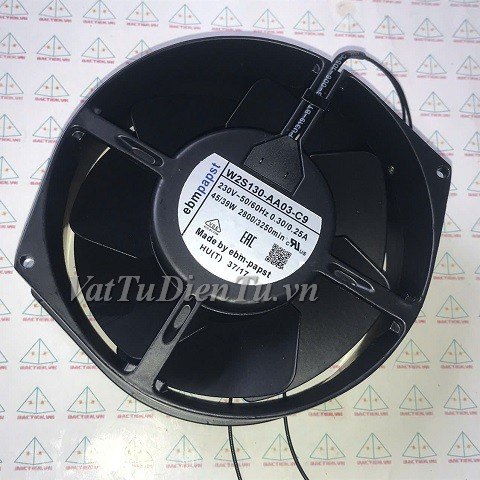 W2S130-AA03-C9 Quạt tản nhiệt 230V 0.25A 172x150x55mm Ebmpapst 2 dây