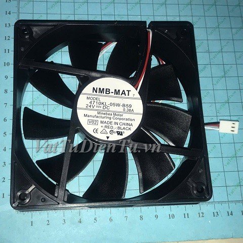 4710KL-05W-B59 Quạt tản nhiệt 24V 0.38A 120x120x25mm NMB 3 dây dầu cắm B2