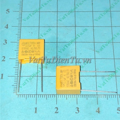 Tụ 0.1uF 275V 104K MEX MKP-X2 10mm