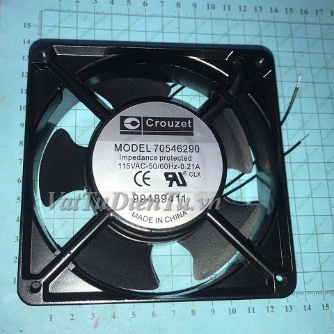 MODEL 70546290 Quạt tản nhiệt 115V 0.21A 120x120x38mm Crouzet 2 dây