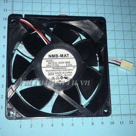 3610VL-05W-B66 Quạt tản nhiệt 24V 0.37A 9225 NMB 3 dây đầu cắm B2