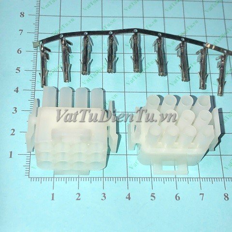 63080-12P Bộ đầu cắm 63080 12P đầu cắm 12 chân, Jack 12 chân, giắc 12 chân đực + cái