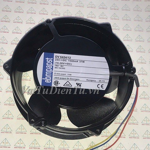 DV6424/12 Quạt tản nhiệt 24V 1540MA 37W 172x51mm hình tròn Ebmpapst 3 dây