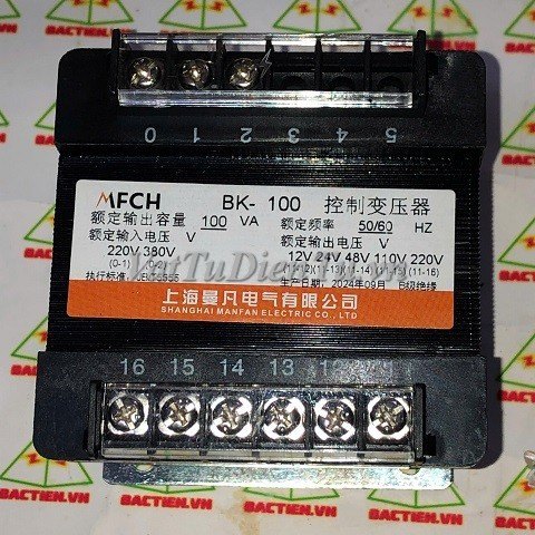 BK-100VA Biến áp vào 380V 220V ra 220V110V36V24V12V 100VA MFCH biến áp nhiều đầu ra đa năng hàng dây đồng 100% 84X81X90MM