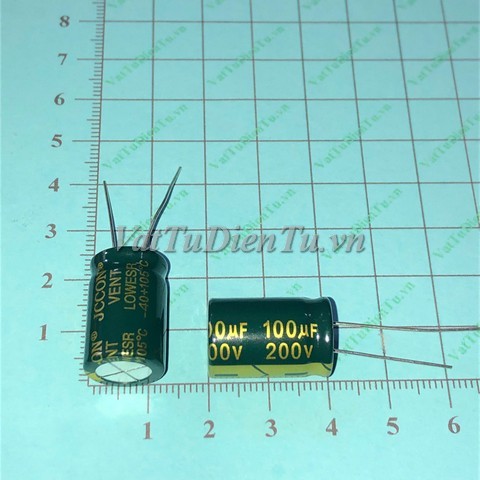 Tụ 100uF 200V 100uF200V100uF 13x21mm tụ hóa