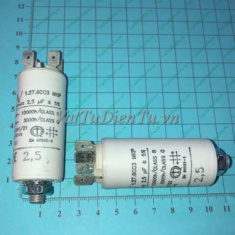 Tụ khởi động tụ 2.5UF 420V 1.27.6CC3 MKP RCOTRONICS/AV