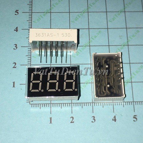 3631AS LED 7 thanh 0.36 inch 3 số màu đỏ K chung 3361AS (Âm chung)