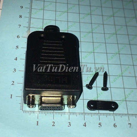 DB9-RS232-F Giắc cắm DB9 cái, loại bắt ốc, có vỏ, giắc COM RS232 RS485, đầu nối 9 chân