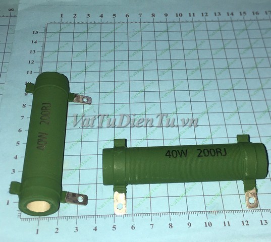 RX20-40W200RJ Điện trở sứ xanh 20*90MM, hàng mới