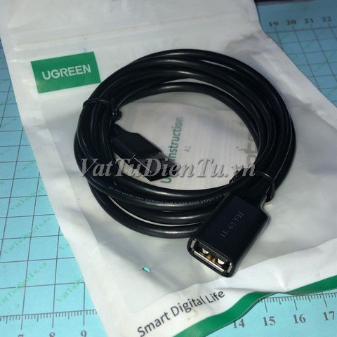 Cáp USB 2.0 nối dài 1.5m Ugreen; Mã kho: CAP1M5