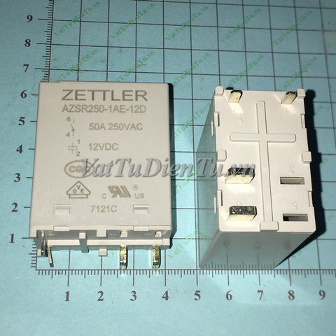 AZSR250-1AE-12D Relay 12VDC 4 chân 50A 250VAC ZETTLER