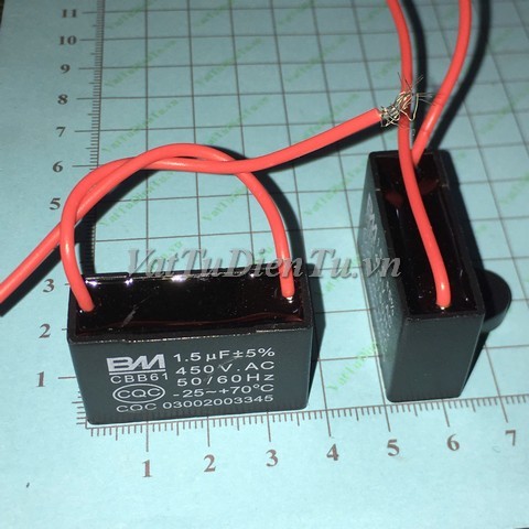 Tụ 1.5uF 450VAC 2 dây