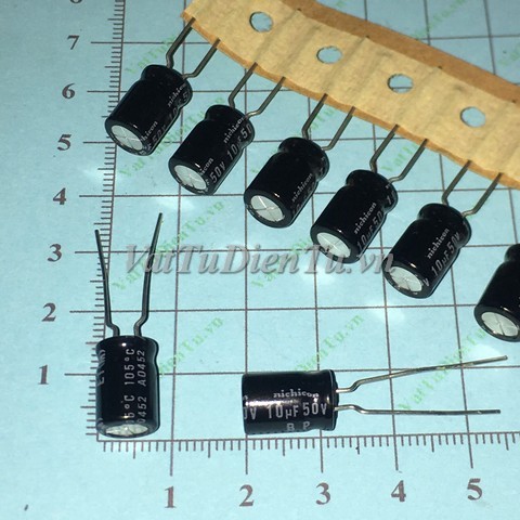 Tụ 10uF 50V 10uF50V10uF BP-ET Nichicon 8x11MM Tụ điện không phân cực 5MM
