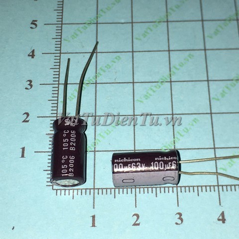 Tụ hóa 100uF 63V 100uF63V100uF 8X16MM Nichicon