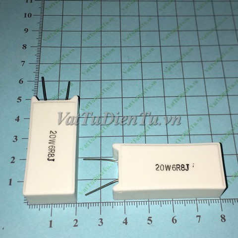 RX27-5-20W-6R8J Điện trở 6.8R 20W 6.8R 5% trở sứ hình chữ nhật dọc